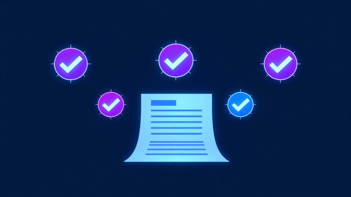 Illustration abstraite représentant des critères de sélection validés